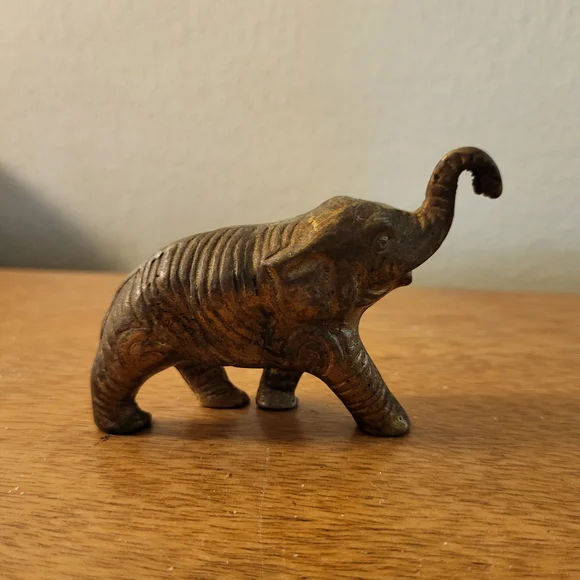 Vintage Brass Elephant Figurine - Picture 3 of 4